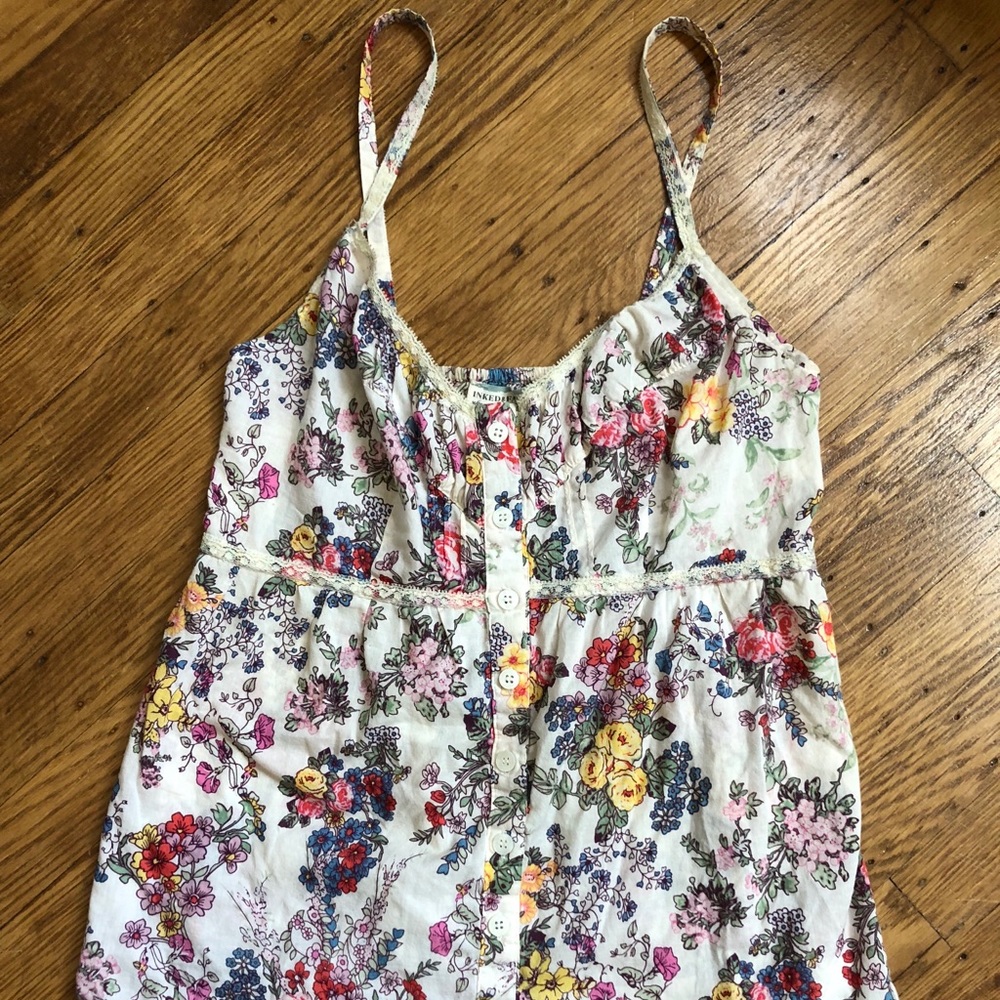 Inked & Faded floral tank